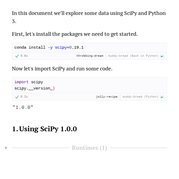 SciPy Analysis Nextjournal