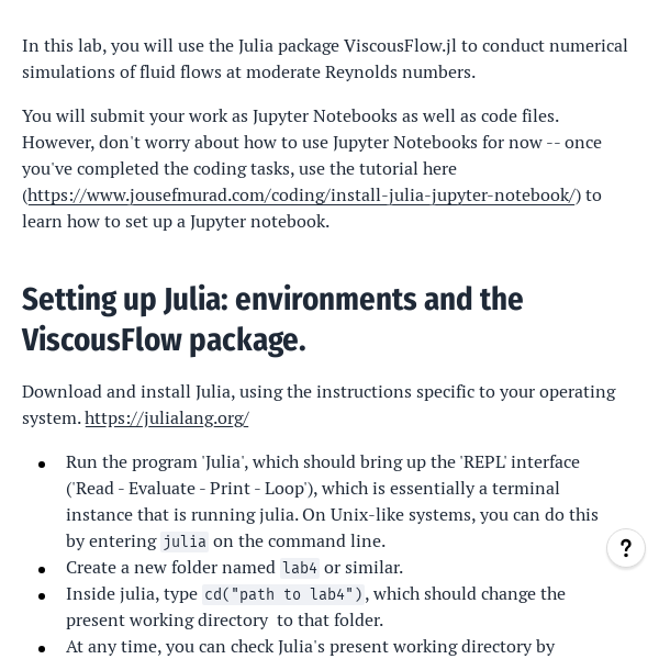 Viscous Flow with Julia - Nextjournal