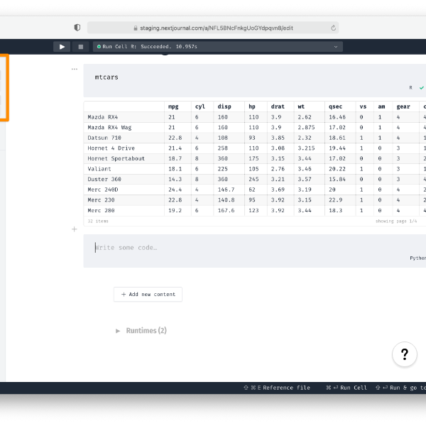 Working with Code - Nextjournal